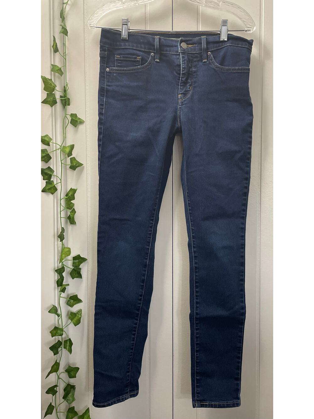 Women Levis 311 Shaping Dark Blue Denim Skinny Jeans Size 28
